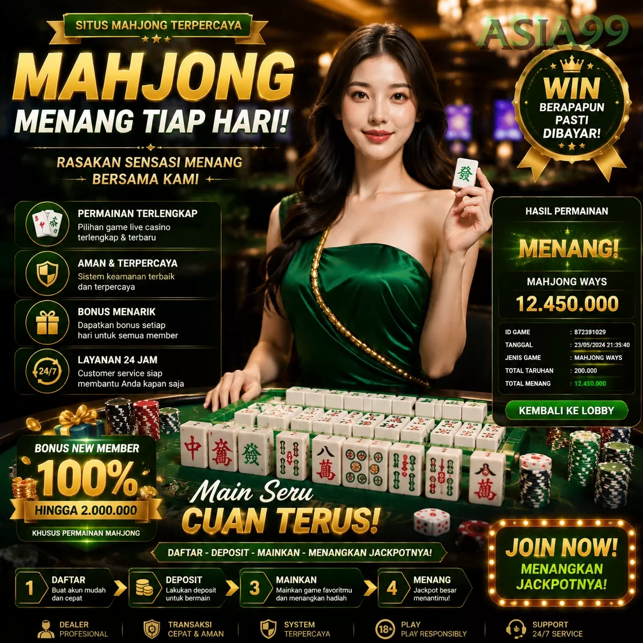 Beragam Permainan yang Tersedia di asia99